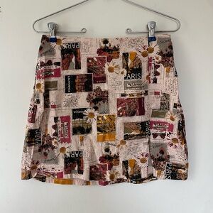 UO Newspaper-print skirt